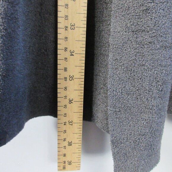 Barefoot Dreams Cozy Chic Ultra Lite Women's Cardigan M Grey Long Open Front 776 - Picture 8 of 9